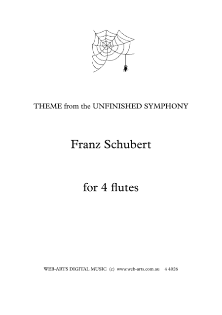 Free Sheet Music Theme From Unfinished Symphony For 4 Flutes