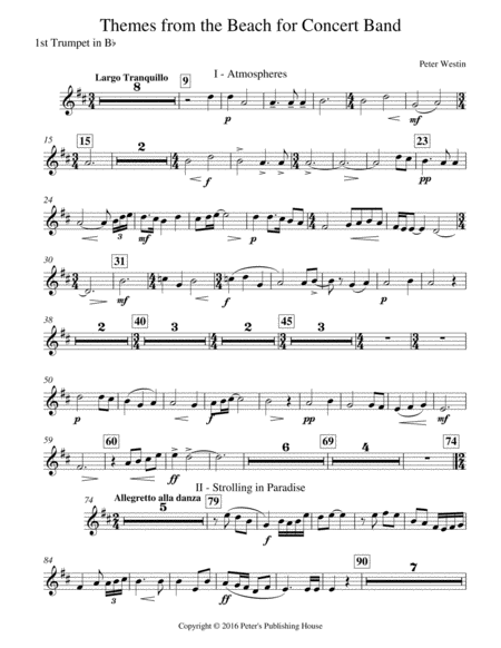 Themes From The Beach 1st Trumpet In B Flat Sheet Music