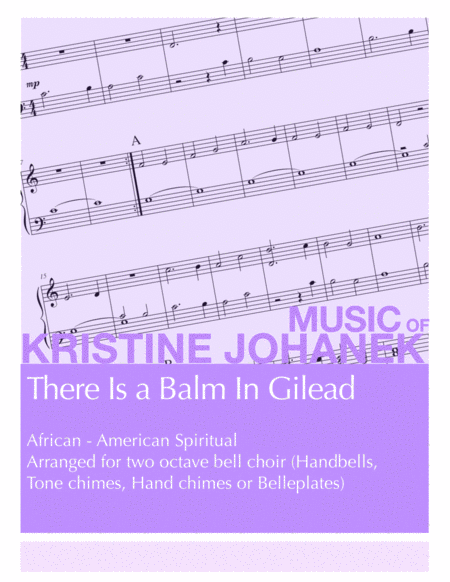 There Is A Balm In Gilead 2 Octave Handbells Sheet Music