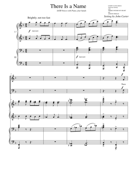 Free Sheet Music There Is A Name
