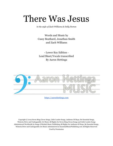 There Was Jesus Lowered Key Lead Sheet Sheet Music