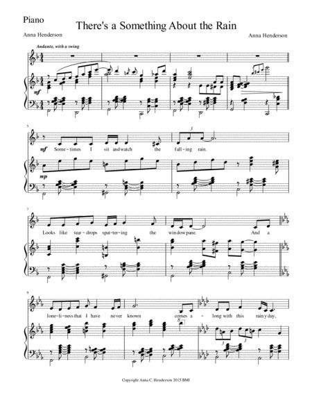 Free Sheet Music Theres A Something About The Rain