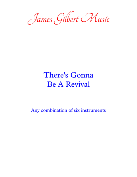 Free Sheet Music Theres Gonna Be A Revival