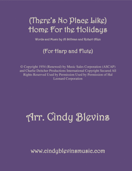 Theres No Place Like Home For The Holidays Arranged For Harp And Flute Sheet Music