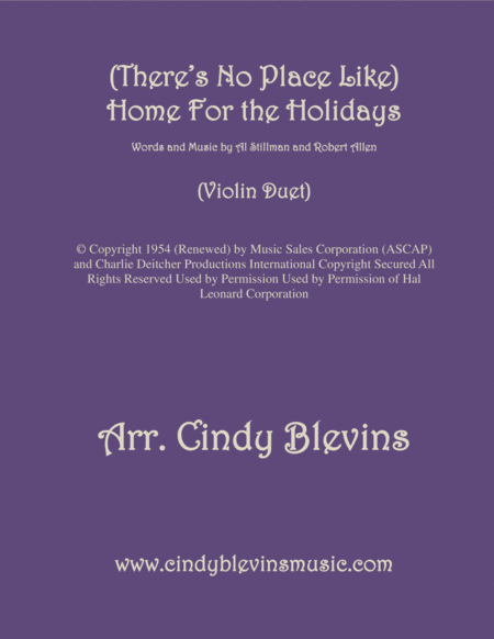 Free Sheet Music Theres No Place Like Home For The Holidays Arranged For Violin Duet
