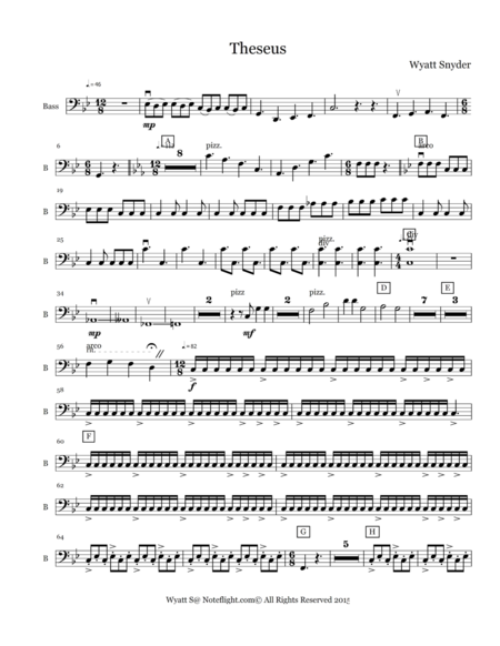 Free Sheet Music Theseus Double Bass