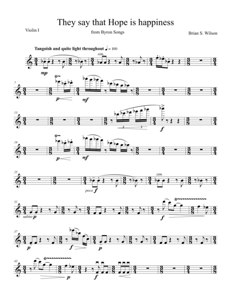 They Say That Hope Is Happiness Set Of Parts Sheet Music