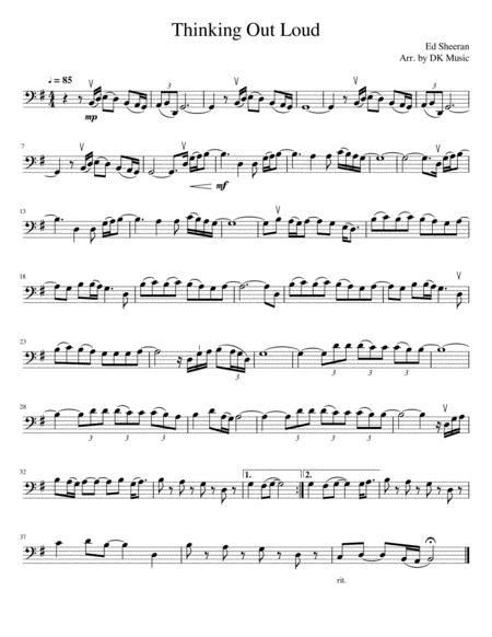 Thinking Out Loud Cello Solo Sheet Music