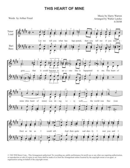 This Heart Of Mine Sheet Music