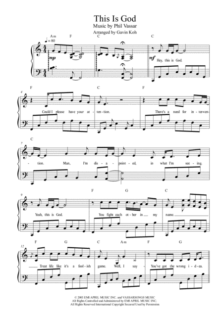 This Is God Sheet Music