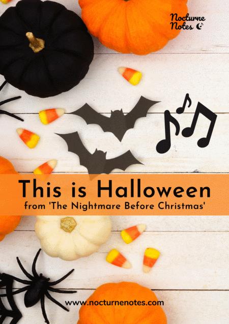 Free Sheet Music This Is Halloween From The Nightmare Before Christmas Easy Beginner Piano Arrangement