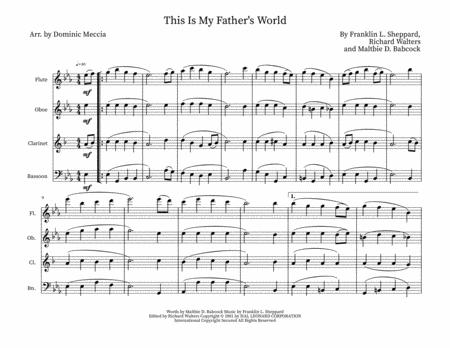 This Is My Fathers World Wind Quartet Sheet Music