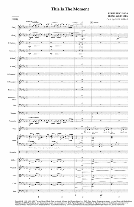 This Is The Moment Sheet Music