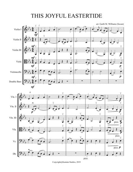Free Sheet Music This Joyful Eastertide For String Orchestra