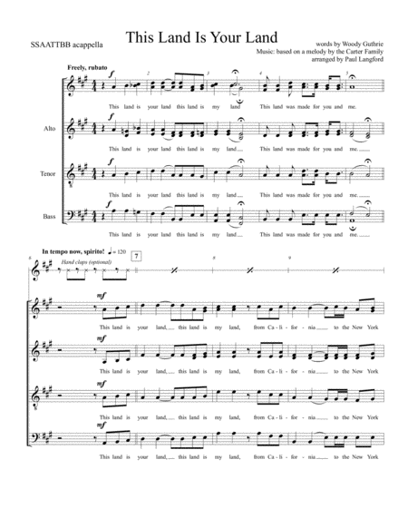 This Land Is Your Land Sheet Music