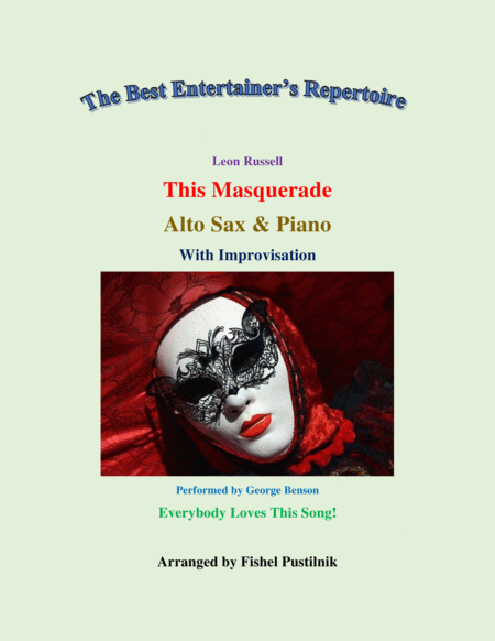 This Masquerade For Alto Sax And Piano With Improvisation Video Sheet Music