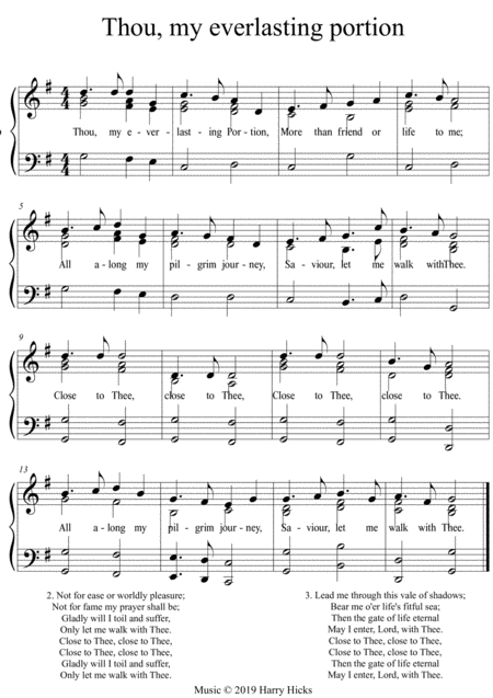 Free Sheet Music Thou My Everlasting Portion A New Tune To A Wonderful Old Hymn