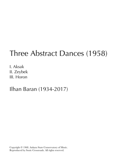 Three Abstract Dances Sheet Music