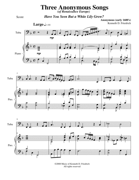 Free Sheet Music Three Anonymous Songs Of Renaissance Europe