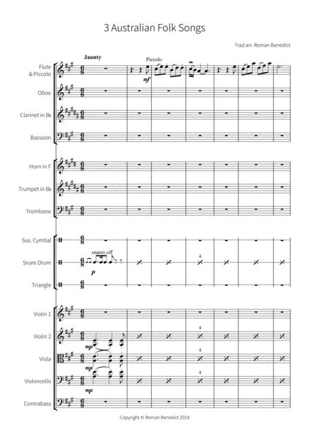 Three Australian Folk Songs Sheet Music