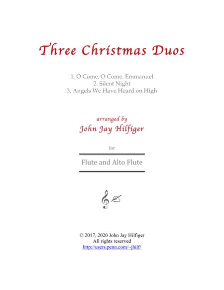 Free Sheet Music Three Christmas Duos For Flute And Alto Flute