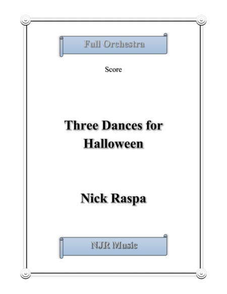 Three Dances For Halloween Full Orchestra Full Set Sheet Music