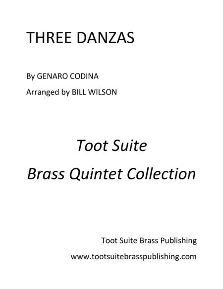 Three Danzas By Genaro Codina Sheet Music