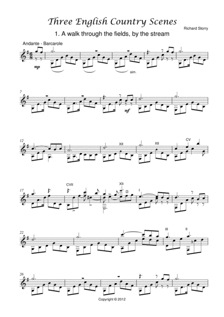 Three English Country Scenes Sheet Music