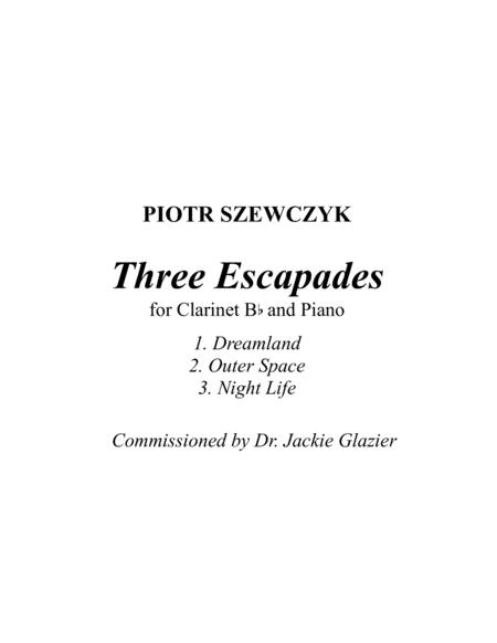 Free Sheet Music Three Escapades For Clarinet Bb And Piano
