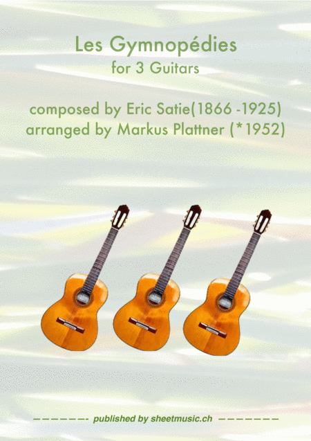 Three Gymnopedies For Guitar Trio Sheet Music