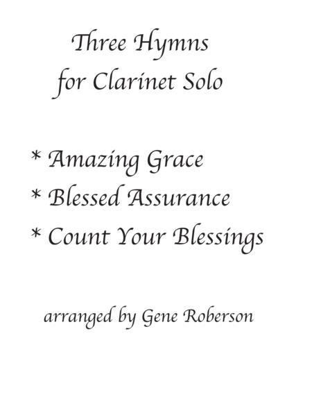 Three Hymns For Clarinet Solo W Piano Sheet Music