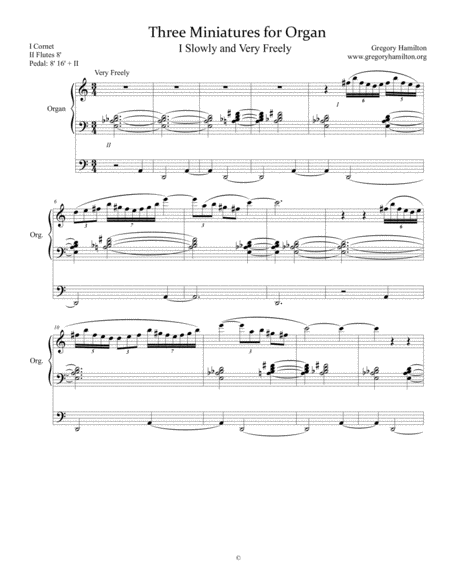 Three Miniatures For Organ Sheet Music