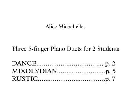 Free Sheet Music Three Piano Duets