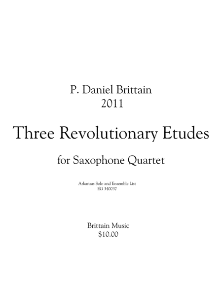 Three Revolutionary Etudes Sheet Music