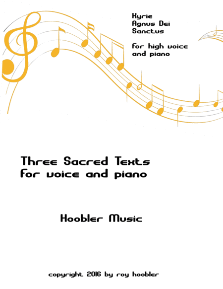 Free Sheet Music Three Sacred Songs