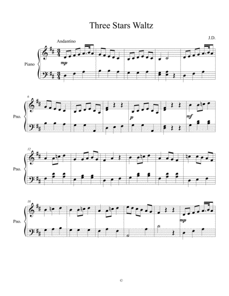 Three Stars Waltz Sheet Music