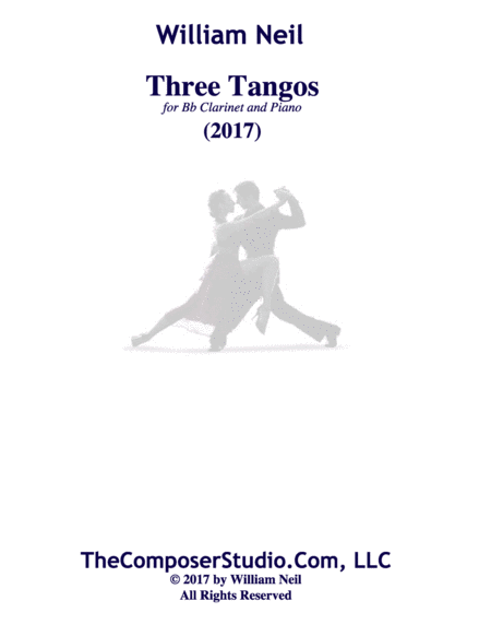 Free Sheet Music Three Tangos For Bb Clarinet And Piano