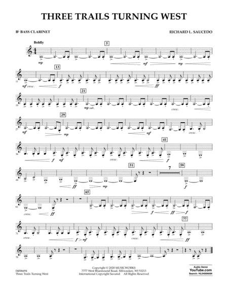 Three Trails Turning West Bb Bass Clarinet Sheet Music