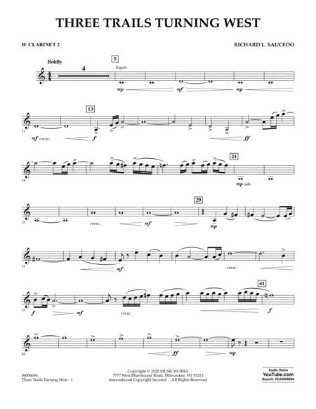 Three Trails Turning West Bb Clarinet 2 Sheet Music