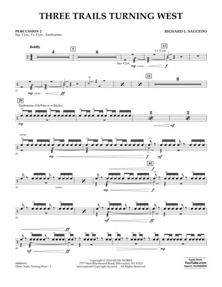 Three Trails Turning West Percussion 2 Sheet Music