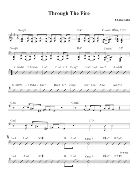 Through The Fire Sheet Music