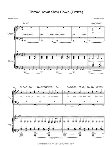 Throw Down Slow Down Grace Sheet Music