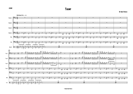 Free Sheet Music Thump For Jazz Trombone Quartet And Rhythm Section