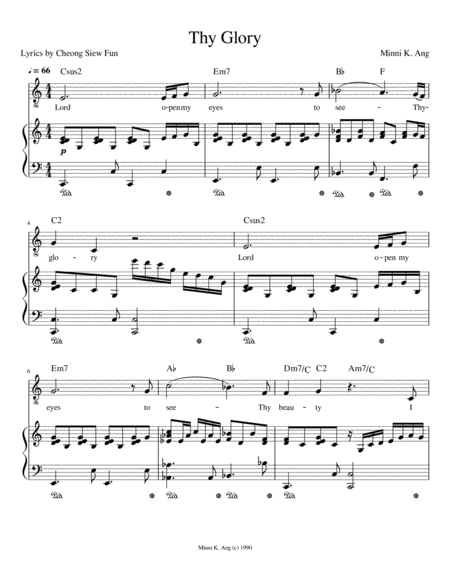 Thy Glory Sheet Music