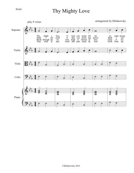 Thy Mighty Love Sheet Music