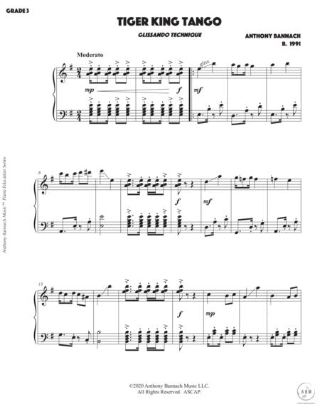 Tiger King Tango Glissando Technique Piece For Grade 3 Piano Sheet Music