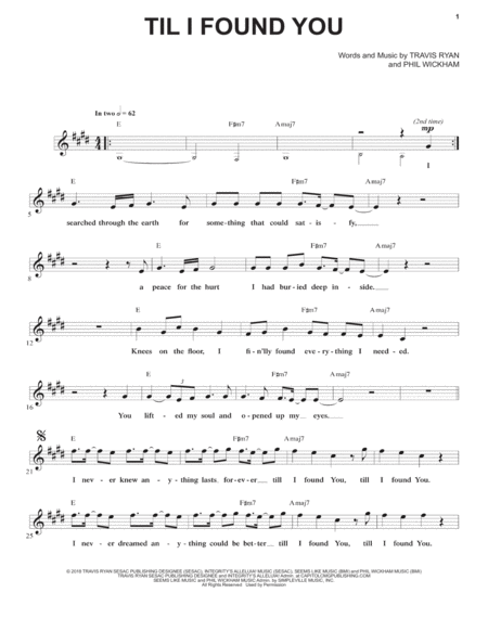 Til I Found You Sheet Music