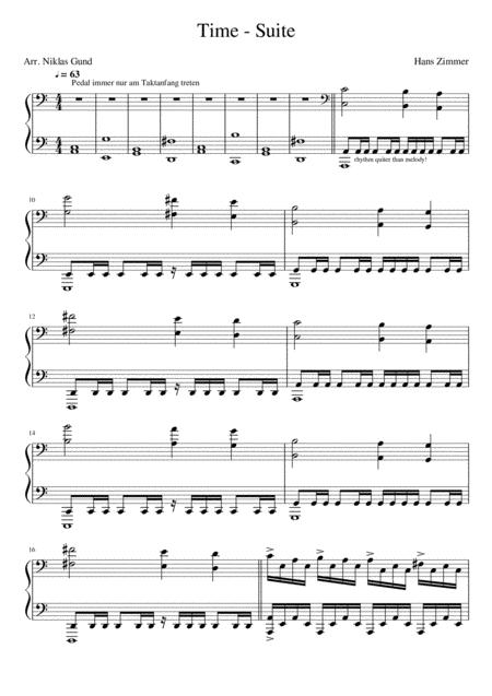 Time Advanced Piano Sheet Music