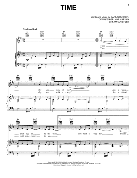 Free Sheet Music Time