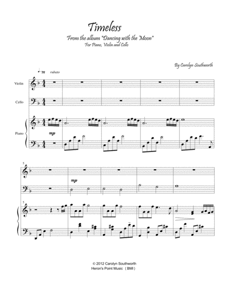 Free Sheet Music Timeless